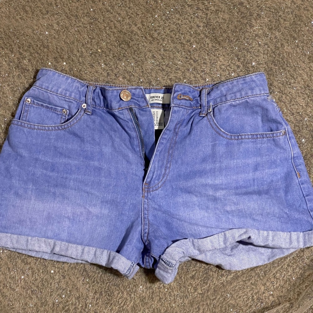 Forever 21 Light Blue Jean Shorts